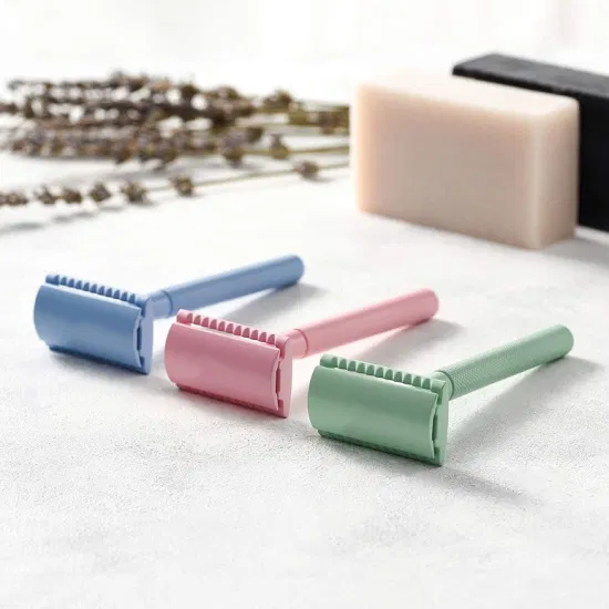 Multiple Color Metal Reusable Safety Razor for Women and Men