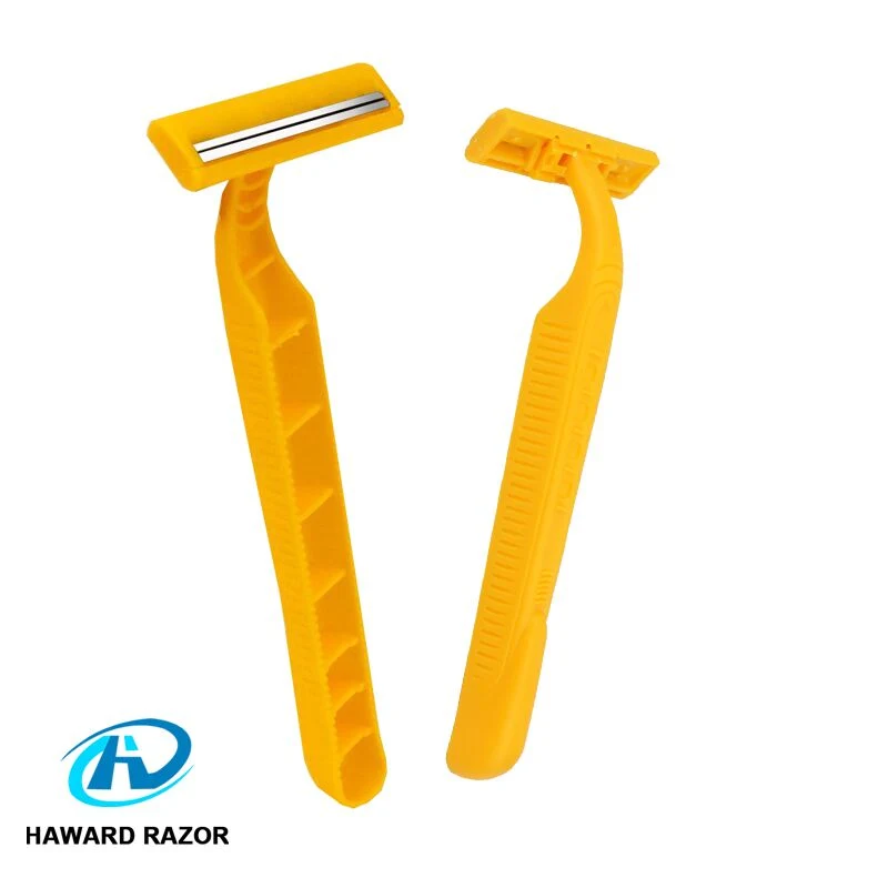 Long Plastic Handle 2 Blade Shaving Razor for Men Twin Blade Disposable Razor